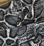 Nina Parker Women's Snake Print Pants Trousers Zip Fly Blue Snake Multi 0X