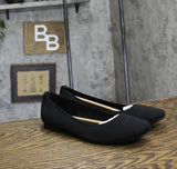 Mia Rasia Womens Round Toe Ballet Flat Sandals GS1578607 Black 10M