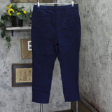 Susan Graver Ultra Stretch Slim Leg Pants A655202 Navy Blue 18W