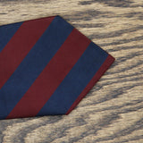 Superba Mens Striped Polyester 3" Necktie 1667e8559bab88 Red / Blue One Size