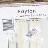 Nanshing Payton Window Curtain 2-Pack Panels with Grommet Ivory Brown 37x63