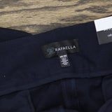 Rafaella Womens Plus Size Curvy Fit Bootcut Pants with Pockets Navy Blue 18W
