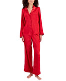 INC International Concepts Shirt Pants Collar Pajama Set Infrared Red 2XL