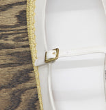 Universal Thread Jane Espadrille Flats with Strap Cream Off White / Brown 11M