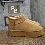 Madden Girl Brave Platform Cozy Bootie BRAV02J1 Tan Brown 9.5M