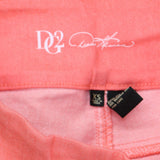 DG2 Womens Classic Stretch Pull-On Bermuda Short 697721 Coral Pink Orange XS