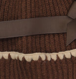 On 34th Ribbed Beanie and Gloves Boxed Set MO9042501 Chocolate Brown