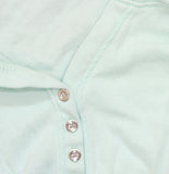 Karen Scott Womens Knit Short Sleeve Henley Shirt Top Aqua Blue Green XL