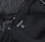 Kensie Metallic Crinkle Belted Ruffled Faux-Wrap Midi Dress Gunmetal Black 14