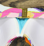 Bleu Rod Beattie Cup Size Convertible Underwire Bikini Swim Top White Multi 36D