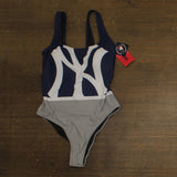 Foco Womens MLB New York Yankees One-Piece Swimsuit 4528008 Navy Blue M