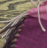 Style & Co. Womens Chevron Weave Buffalo Scarf SC9542507 Wine Purple Multi