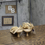 A New Day Womens Esme Floral Crochet Kitten Heels 92979007 Brown 6M