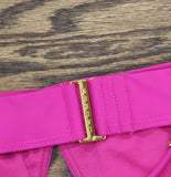 Lauren Ralph Lauren Club Solids Triangle V-Neck Bikini Top Freesia Purple Pink 8