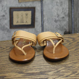 Italian Shoemakers Womens Buckle Strap Thong Sandals 167630c832aab3 Brown 7M