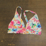 Anne Cole Womens Soft Band Bralette Bikini Top 25MT14270 White Multi L