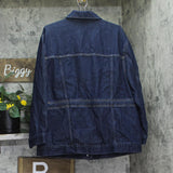 Universal Thread Cinched Waist Trucker Denim Jacket Jean Dark Wash Blue XL