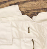 Woolrich X TGT Mid-Rise Barrel Leg Cargo Denim Jeans Pants Cream Off White 00
