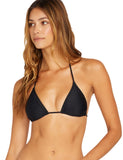 Volcom Womens Tri Bikini Top Swim Top O1412308 Black M