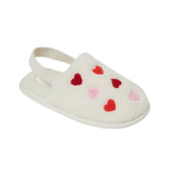 Cat & Jack Toddler Nova Valentine Hearts Scuff Slipper White Multi S (5T/6T)