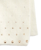 INC International Concepts Solid Studded Muffler Scarf IN9542501 Ivory Off White