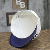 Mens Vintage Martin's Elevator INC. Shortbill Fitted Cap Hat Navy / Blue 7 1/8
