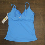 Anne Cole Womens Twist Front Underwire Tankini Swim Top Arctic Blue 36C/38B