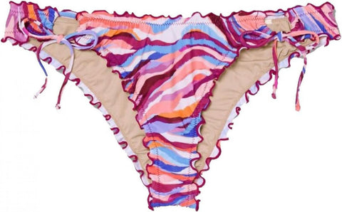 Shade & Shore Tie Detail High Leg Extra Cheeky Ruffle Bikini Bottom 83976432