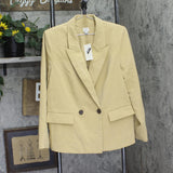 A New Day Signature Crepe Slim Fit Blazer Jacket 92994546 Tan Brown M