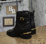 Calvin Klein Womens Buckle Jasen Bootie KCJASEN Black 6.5M