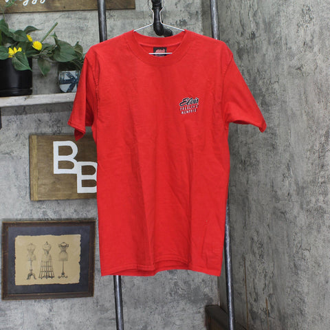Elvis Mens  Presley's Memphis Embroidered T-Shirt Red L