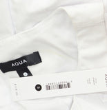 Aqua Womens Paneled V-Neck Midi Dress IDL9634 White S