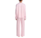 Aqua x Wicked Womens Striped Long Sleeve Pajama Shirt 12958 Pink S