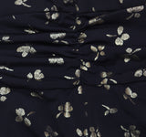 Tommy Hilfiger Fit Flare Waist Tie Printed Ruched-Waist Dress Black / Gold 14