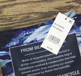 MCYS X Oceancycle Packable Reusable Shopping Tote Blue Wave 20 in. x 16 in.