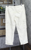 Woolrich X TGT Mid-Rise Straight-Leg Slouchy Cargo Twill Pants Cream Off White L