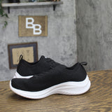 S Sport by Skechers Memory Foam Pull On Knit Low Top Sneaker Shoes Black 6M