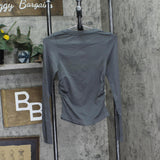 A New Day Womens Long Sleeve Seamless T-Shirt 92786504 Gray S