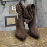 A New Day Womens Justice Boots Faux Suede 94568887 Brown 6