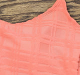 Cotton On Womens Thin-Strap Low-Scoop One Piece Swimsuit Shell Pink Jacquard L
