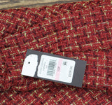 Jessica Howard Petite Tweed Embellished Neckline Shift Cocktail Dress Red 10P