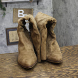 Universal Thread Wide Width Calf Junie Boots Ruched Faux Suede Tan Brown 7.5M-WC