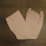 Steve Madden Ribbed Fringe Knit Scarf Pink