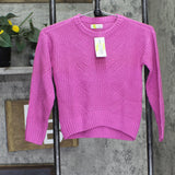 Epic Threads Girls Cable Knit Pullover Sweater 100192572GK Pink Orchid XS (5-6)