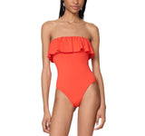 Kate Spade New York Ruffle Underwire One Piece Swimsuit S8C324 Orange XL