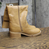 Universal Thread Mai Boots Block Heel Faux Leather 94568924 Tan Brown 5M