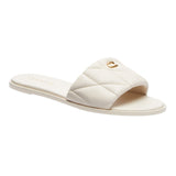Coach Womens Quilted Slide Holly Sandal CR047 Chalk Off White 6.5B
