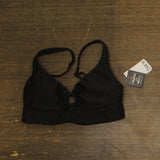 Bar III Womens Resort Solids Ring-Detail Bikini Top MBRS24101 Black S