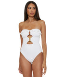Soluna Womens Buckle-up Convertible One-Piece Swimsuit 2681352 White XL