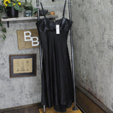 DKNY Womens Sleeveless Satin Slipdress P4GBNX19 Black 10